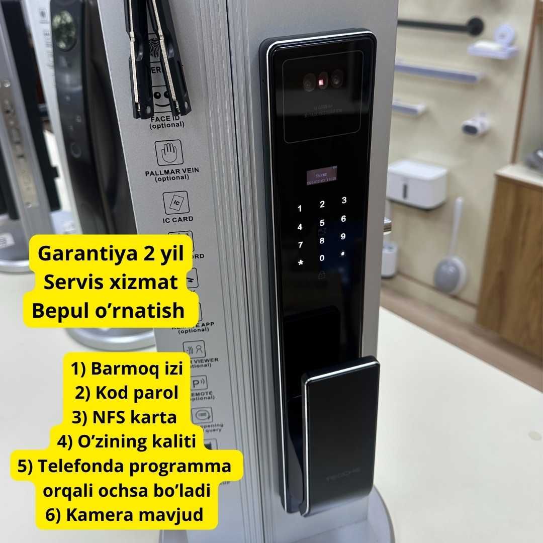 Умный электронный замок - Smart Lock - Aqilli qulf - Отпечаток пальцев