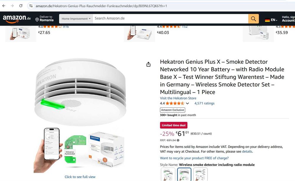 Detector de fum Hekatron Genius Plus X