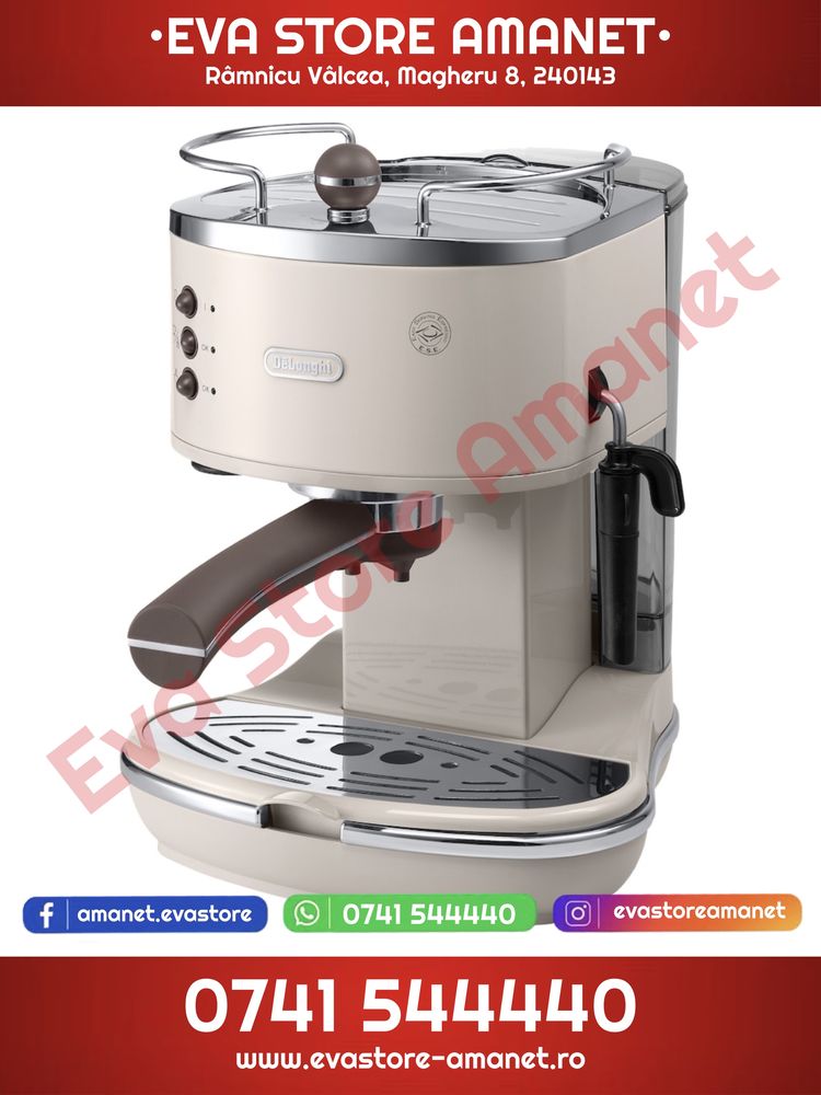 Espressor Manual DeLonghi Icona Vintage 15 bar 1.4l 1100W Crem