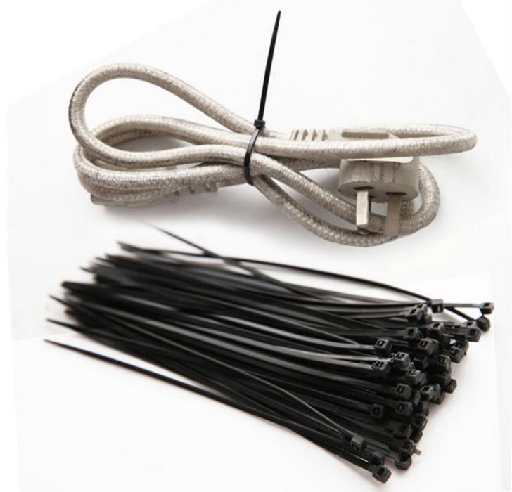 Свински опашки кабелни превръзки връзки стяжки комплект 100 броя