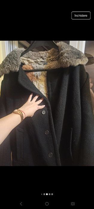 Cojoc bărbătesc tradițional autentic lână și blană, zona Harghita