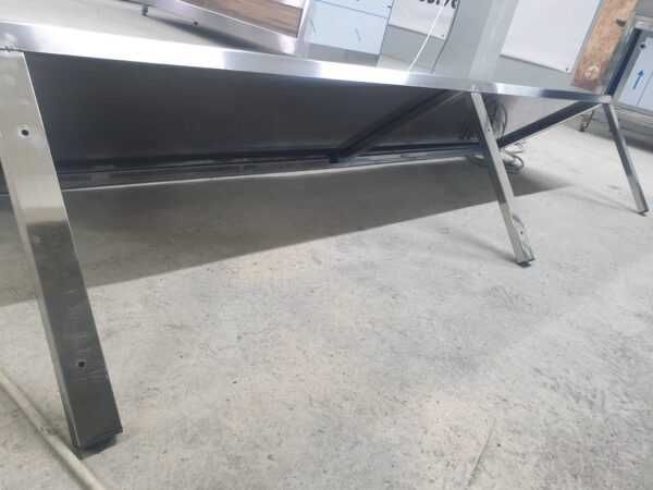 Polita inox de perete 1900x450mm cu 3 prinderi