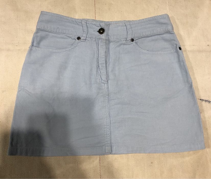 Fusta h&m marime 36 fusta raiat bleu 36 fusta scurta velura albastra