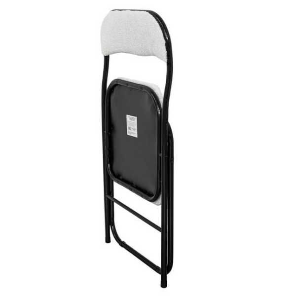 Декоративен сгъваем стол Mercado Trade, Метал, Бял