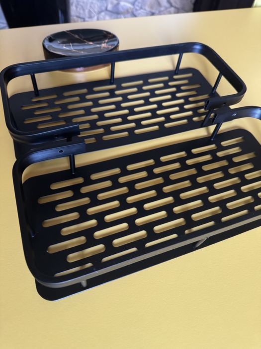 SET 2 Rafturi Black De Baie + 1x Săpunieră Marble •Cadou•