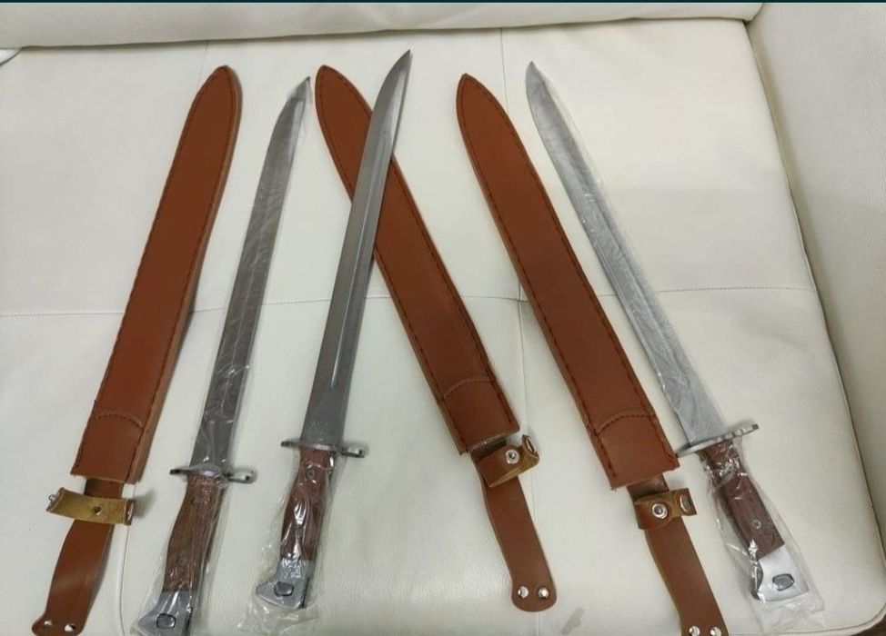 Maceta 50 cm AK-47, Cuțit vânătoare, Baioneta + Husa Piele