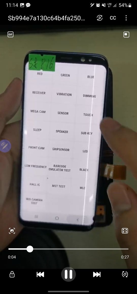 Samsung S8 EKRAN