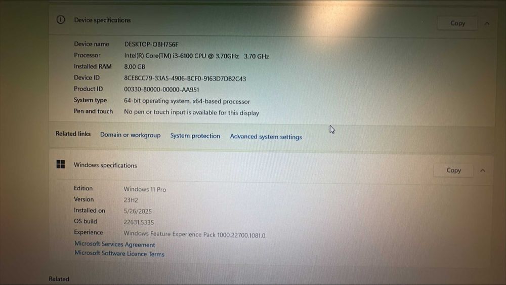 Calculator i3-6100 3.6GHz 8GB DDR4 120GB H110M-S2PV 450W