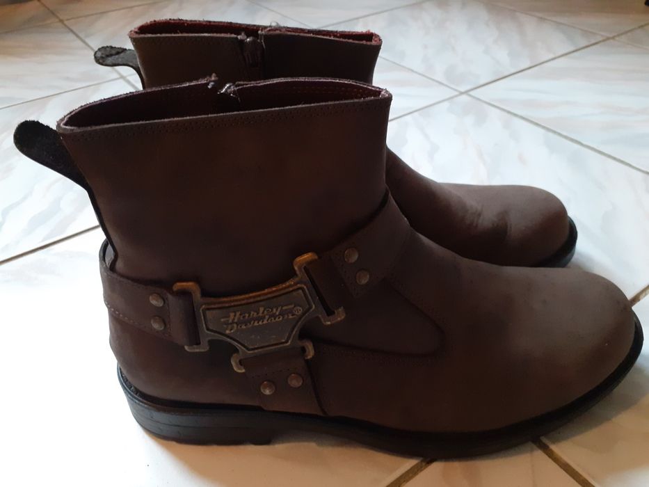 Ghete moto Harley Davidson originale, piele naturală, mărimea 41
