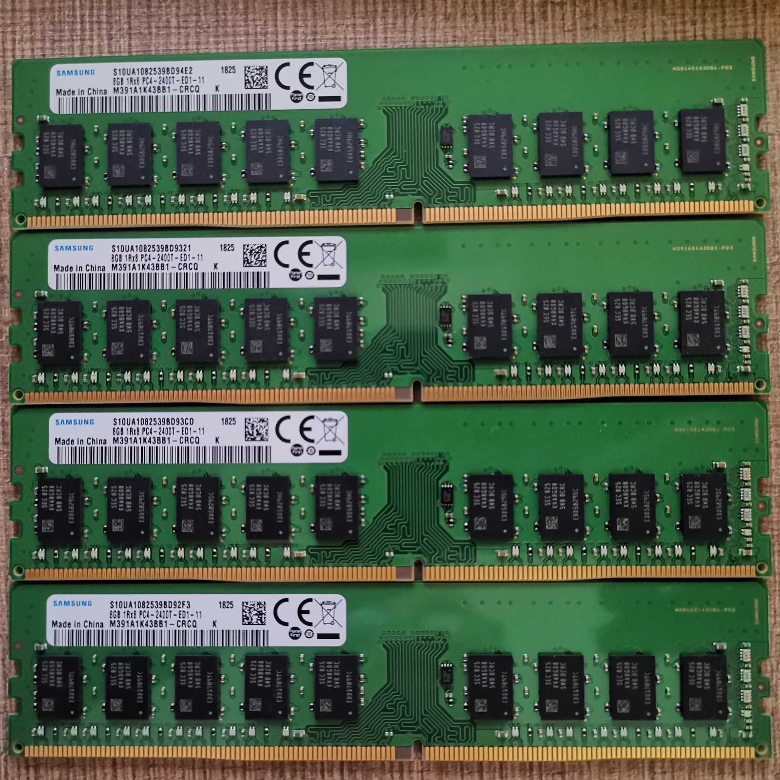 RAM Samsung 32Gb (8GB x4) DDR4 2400, ECC unbuffered