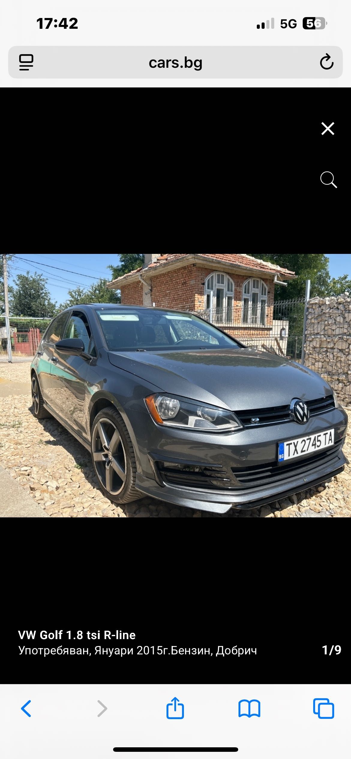 Vw Golf 7 R-line 1.8 tsi 2015 Спешно