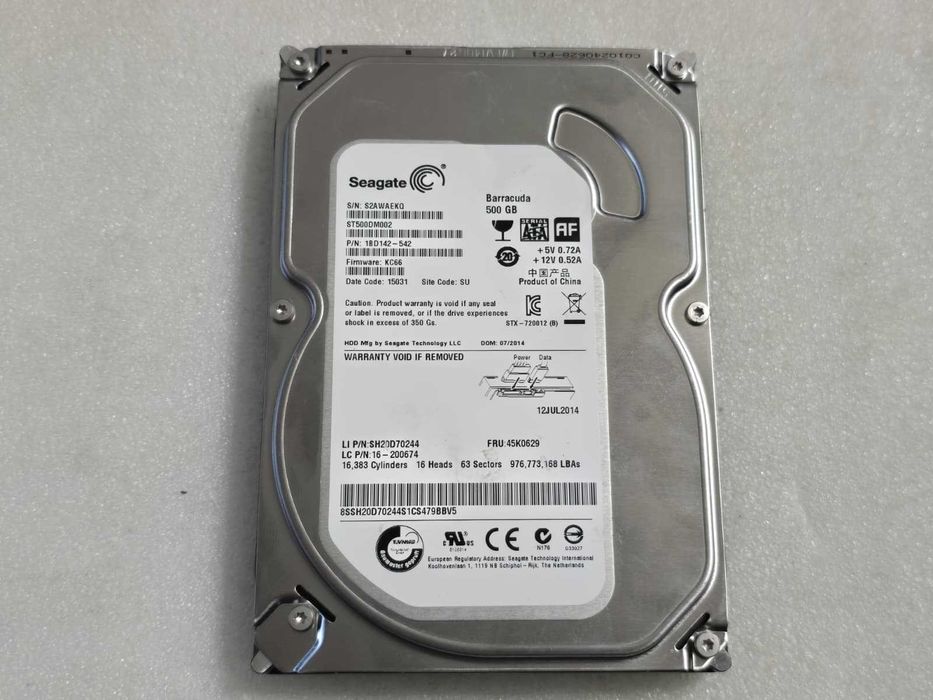 Hard disk Seagate BarraCuda 500GB 7200RPM 16MB SATA III 3.5"