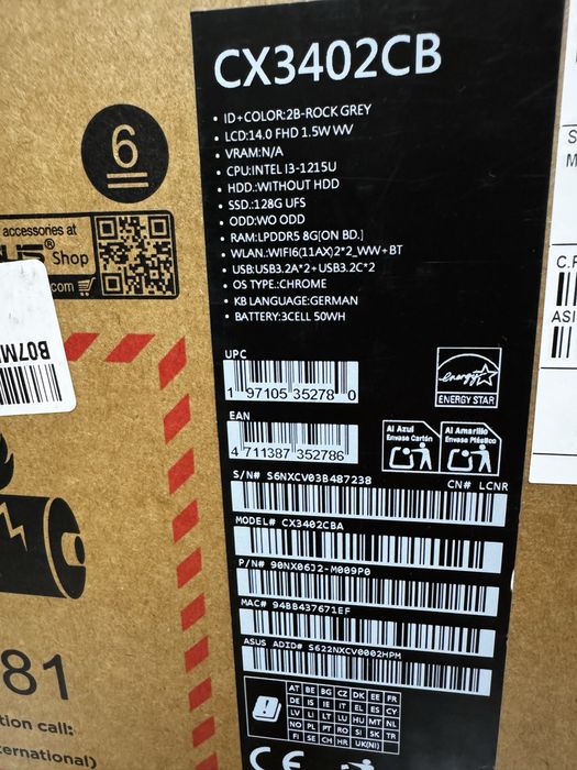 Asus Chromebook Plus Cx3402Cb Sigilat