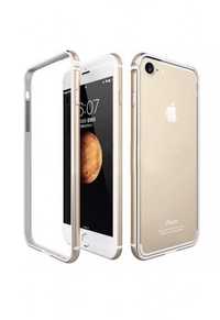 Bumper aluminiu + cauciuc pentru IPhone 6, 7, 8 SE 2020