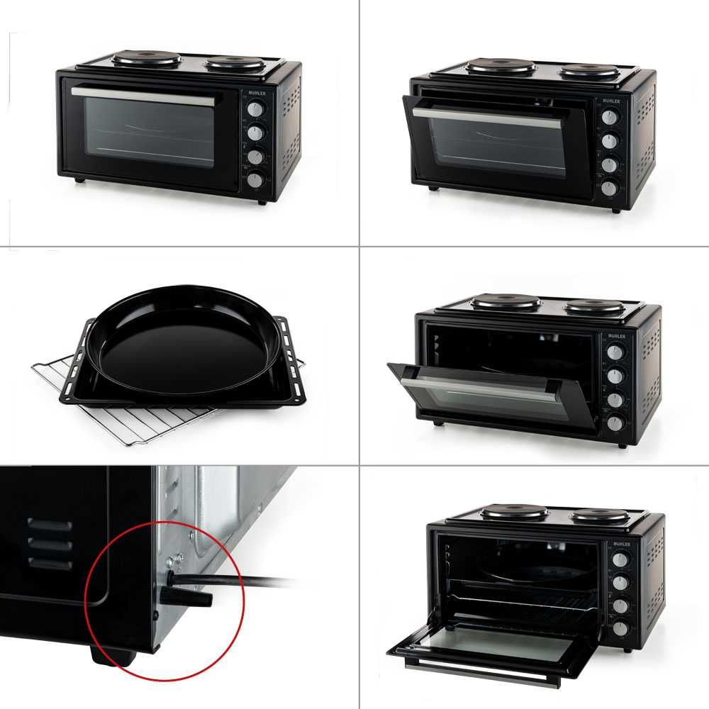 Малка готварска печка Muhler MC-4522, Черен