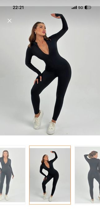 Спортен гащеризон в черно