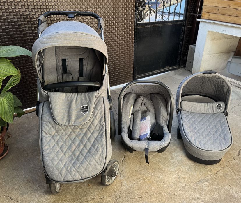 KIKKA BOO Комбинирана количка 3в1 VICENZA GREY