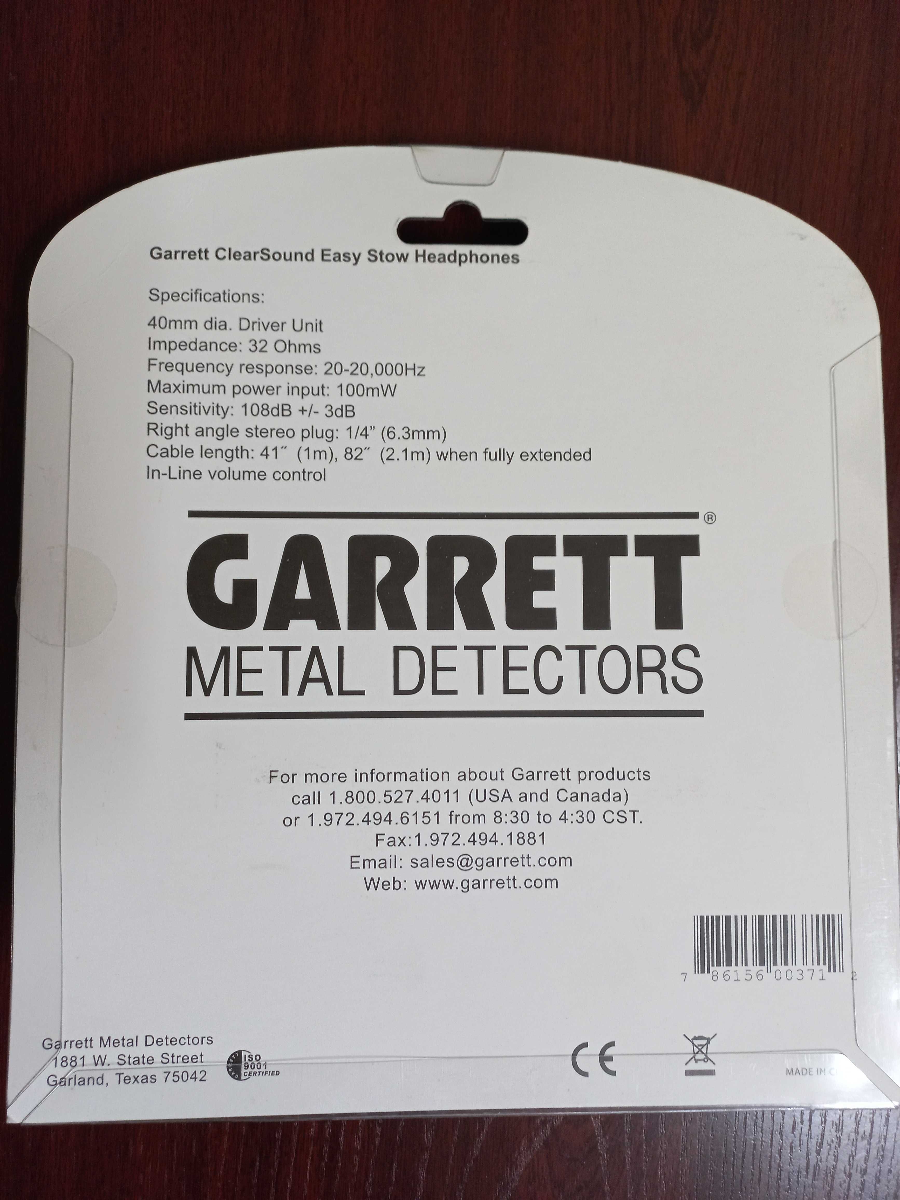 Наушники для миноискателя GARRETT