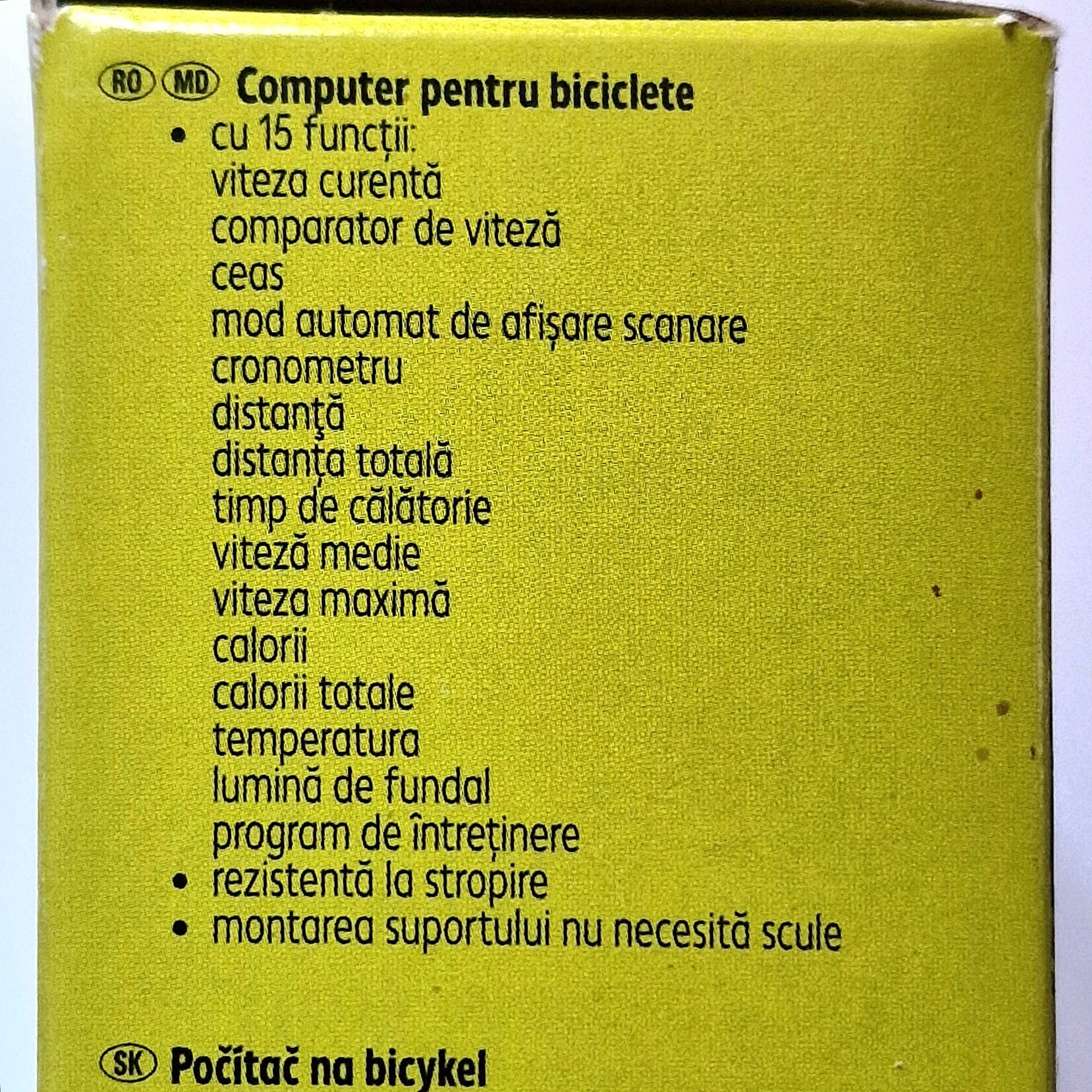 Computer de bicicleta, ciclocomputer, vitezometru, kilometraj, NOU