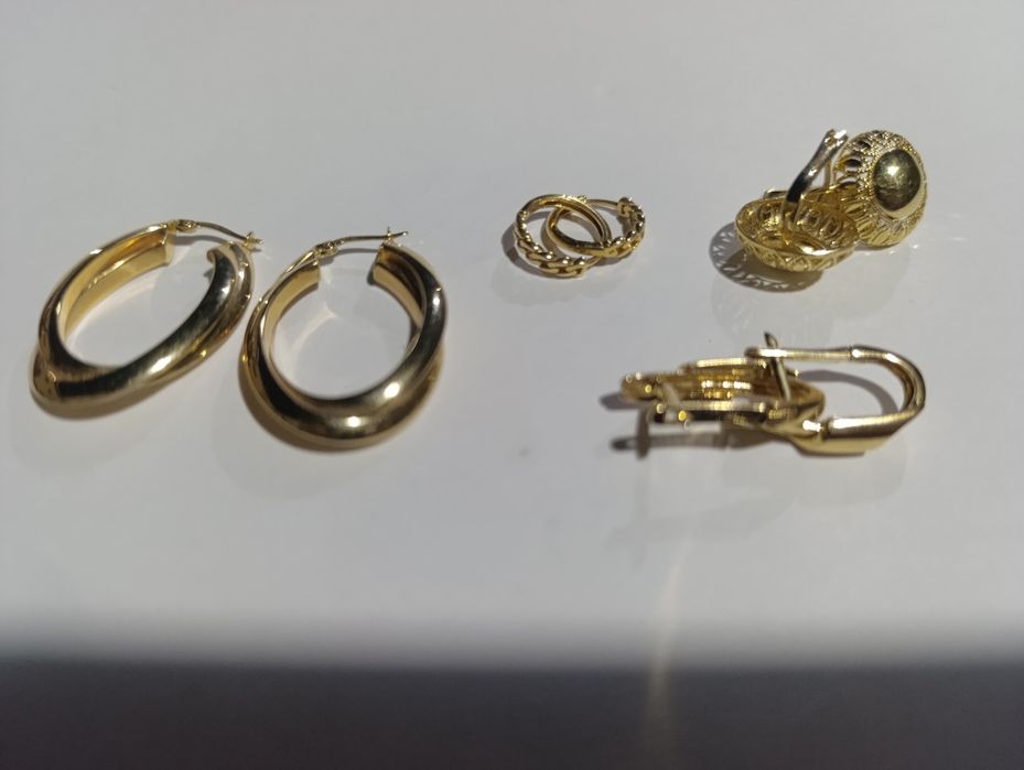 Тилла зирак, Золотые серьги, Проба 585,