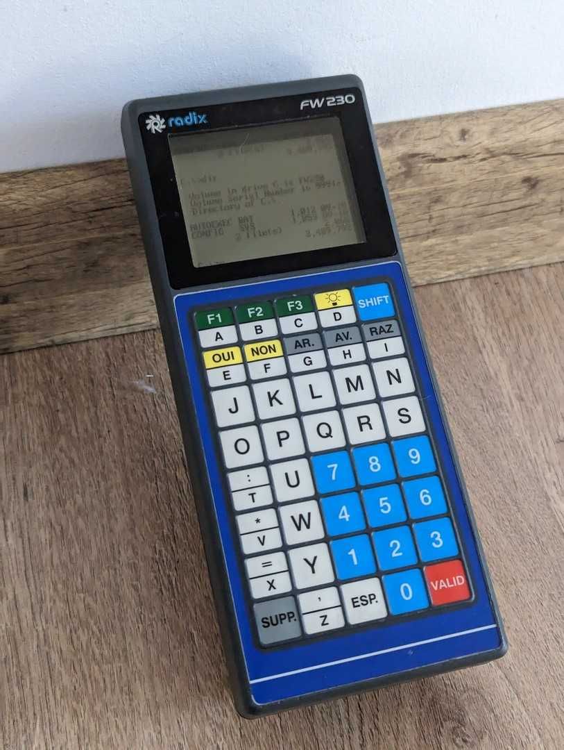 Radix FW230 PLC calculator de buzunar, vintage, intel 386, 4 MB RAM