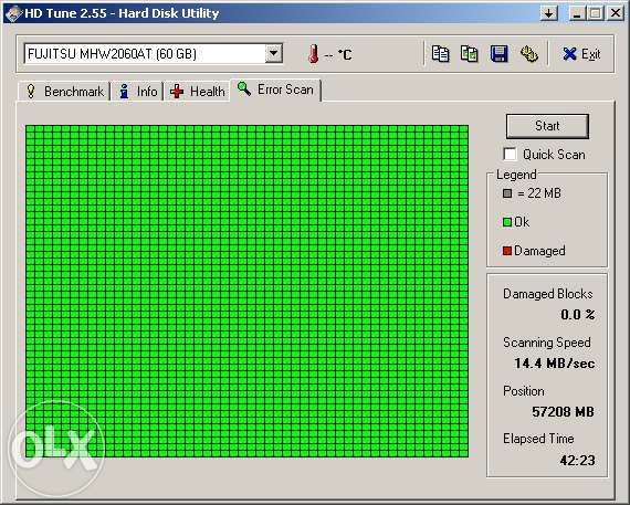HDD laptop PATA 60 GB