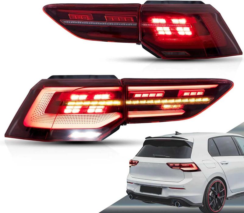 Set Stopuri Full LED Lampi Volkswagen VW Golf 8 MK8, 2020+, Dinamice