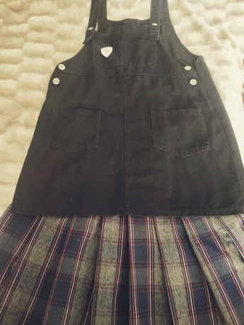 Школьный сарафан и юбка шотландка.
