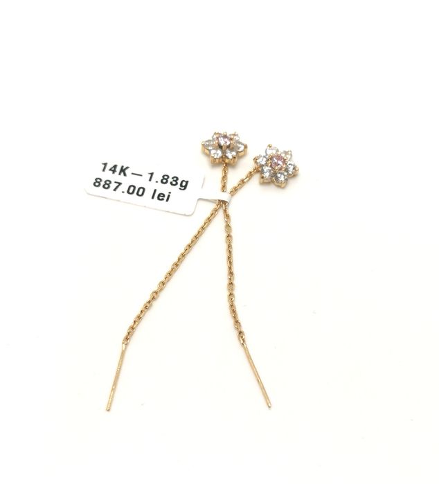 Bijuteria Royal cercei din aur 14k 1.83 gr