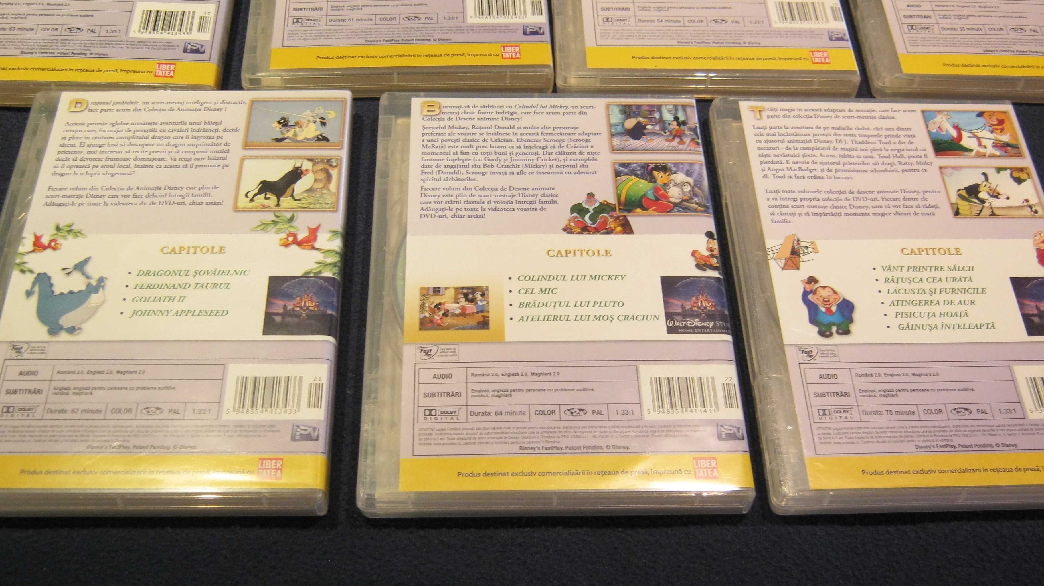 Lot 7 DVD,desene animate/COLECTIA DISNEY/Dublate in Lb.Romana.7,4 ore.