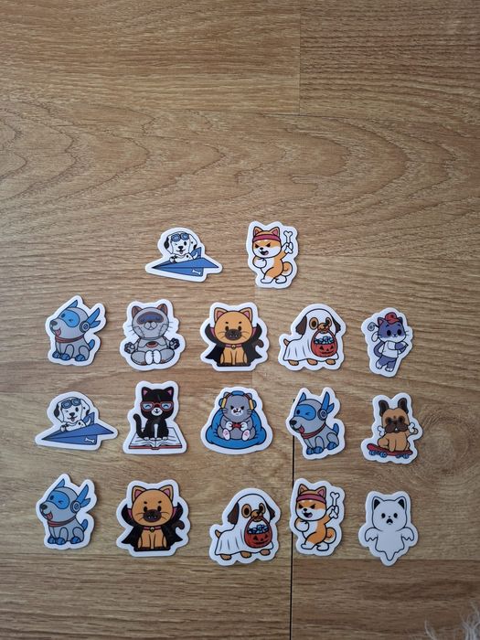 Stickere autoadezive cu câini și pisici