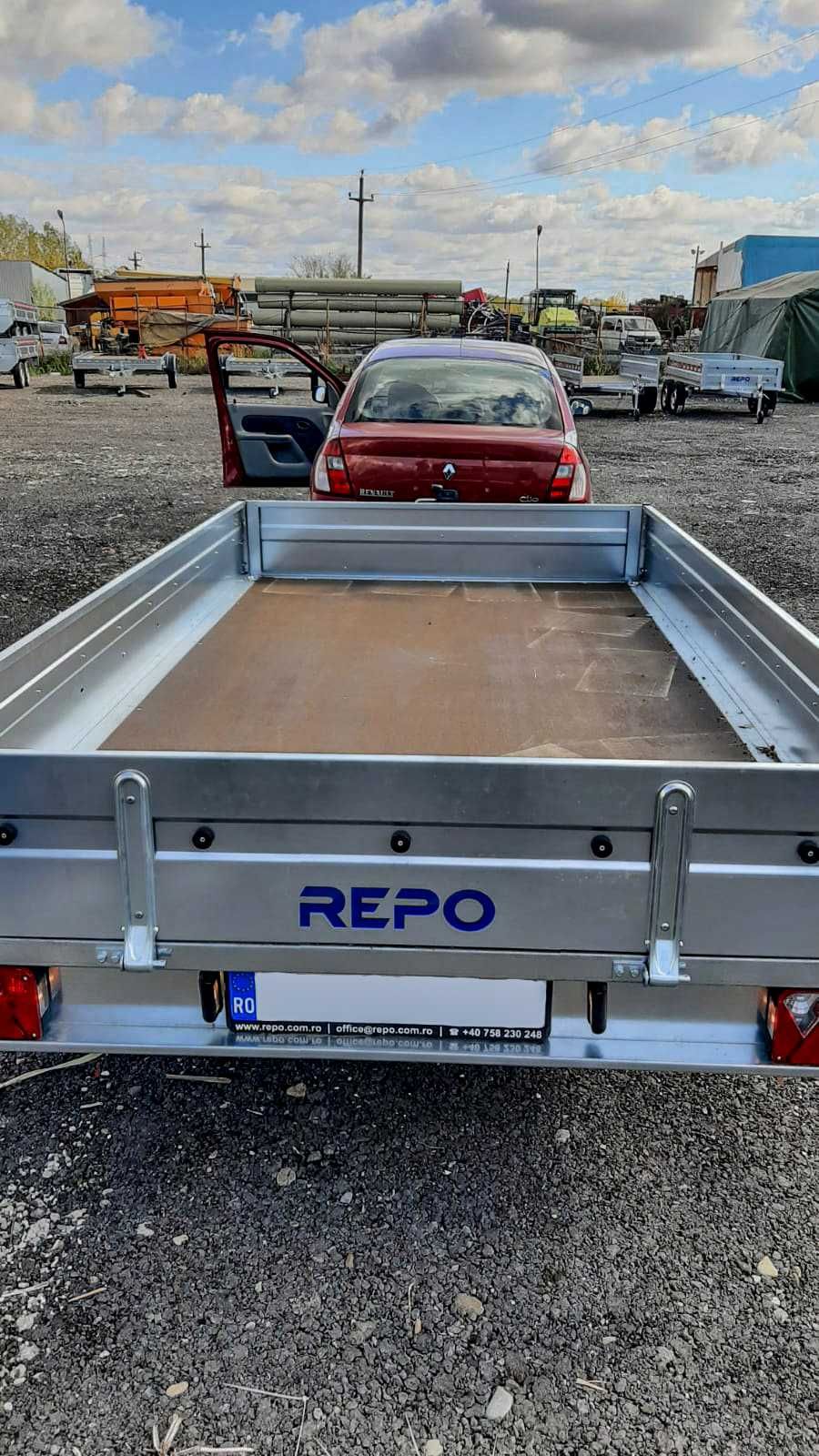 Remorca mono ax REPO noua 750 kg apicola auto atv moto carte RAR