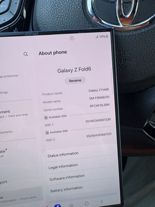 Samsung Fold 6 Fara Resetare