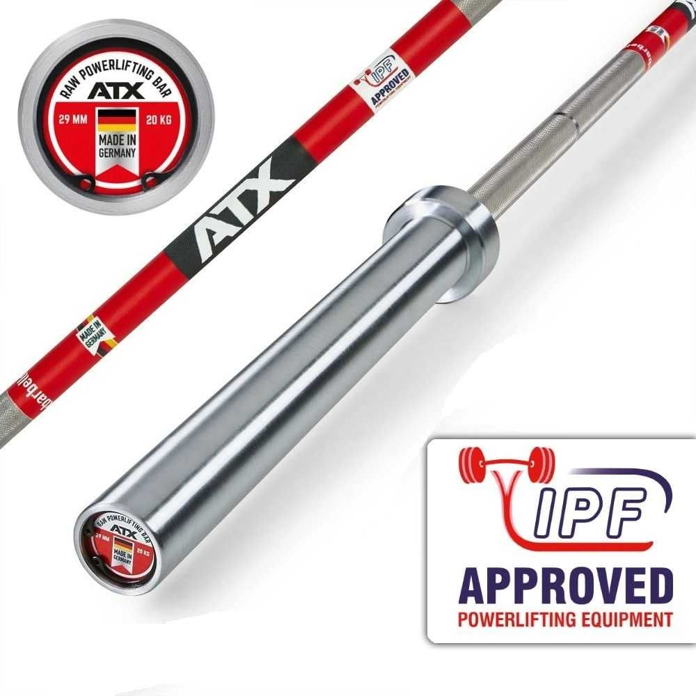 Олимпийски Прав Лост ATX® XTP® Raw Powerlifting Bar, 20 кг - 220 см
