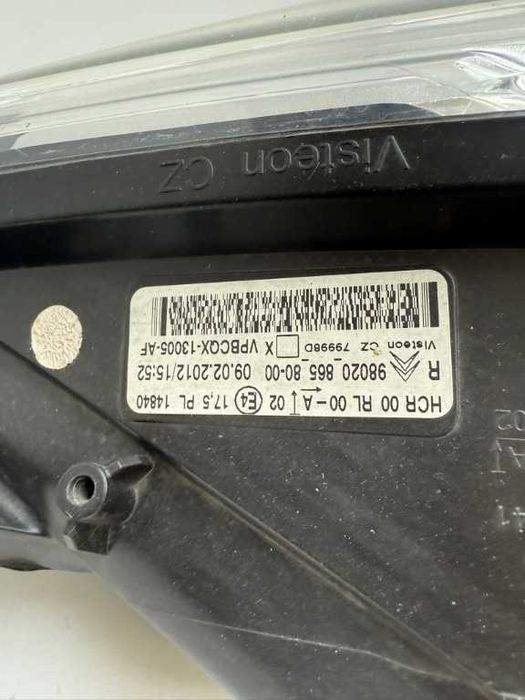 Far Dreapta Citroen DS5 2011 2012 2013 2014 2015 Cod 9802086580