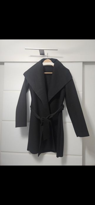 Pardediu negru subtire cu guler larg