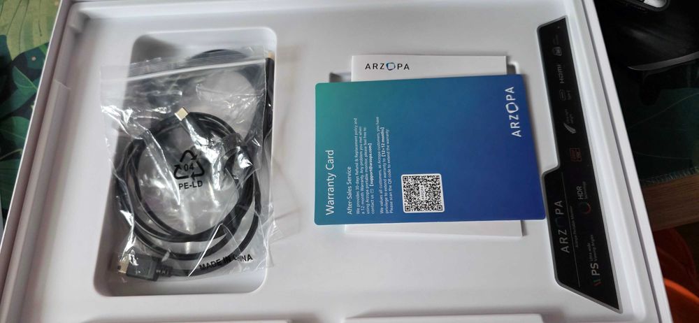 Monitor portabil LED IPS Arzopa A1 Travel 15.6'", Full HD, 60Hz, HDR