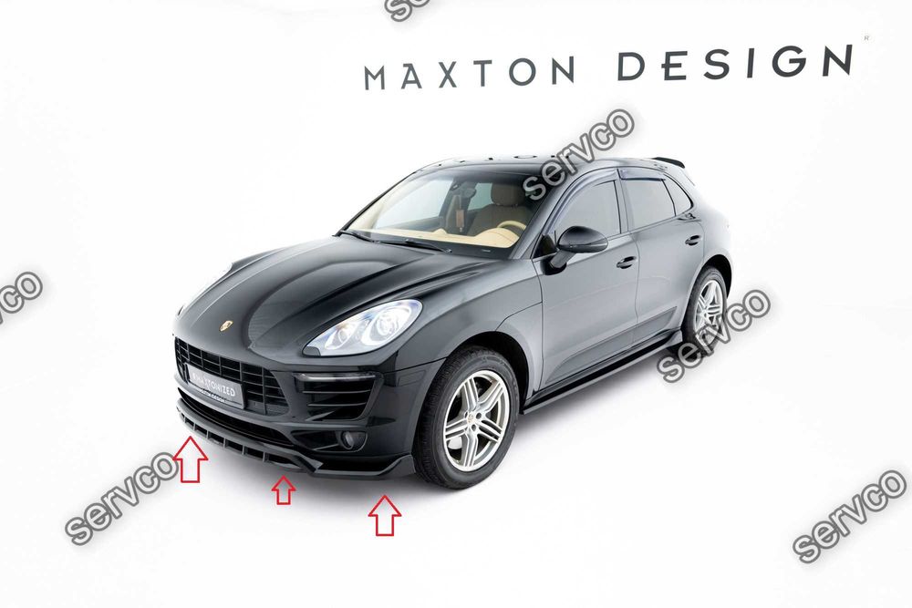 Prelungire splitter bara fata Porsche Macan Mk1 2014-2018 v9