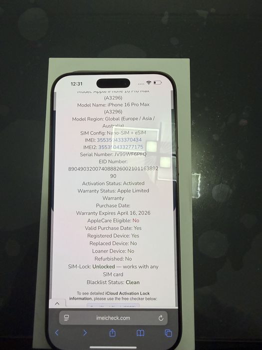 Iphone 16 pro max 512 gb (Garantie)