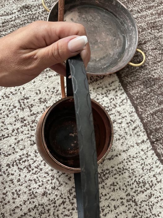 Stropitoare Ibric cupru hand made antique cu tavita