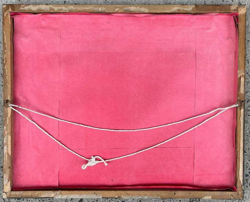 Traian Sfintescu (1905-1959) Tablou Peisaj In Cismigiu pe banca