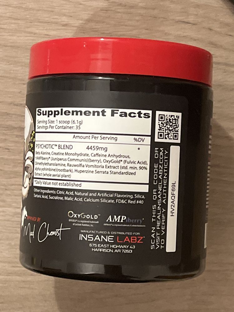 Продаю предтрен Psychotic Red (Insane Labz) — оригинал