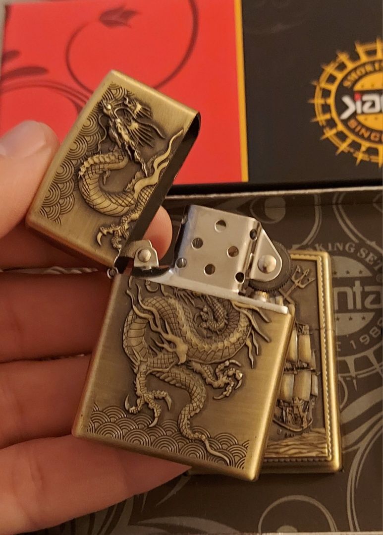 Бензиновая зажигалка zippo. Подарочная зажигалка кремниевая зажигалка