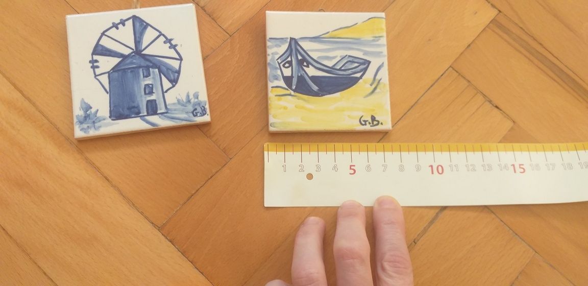 Португалски Azulejos / плочки ръчно рисувани 7.5×7.5 см