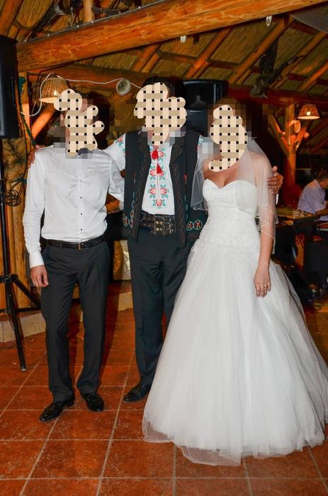 Rochie de mireasa A-line cu trena Elite Mariaj, Madeline Gardner