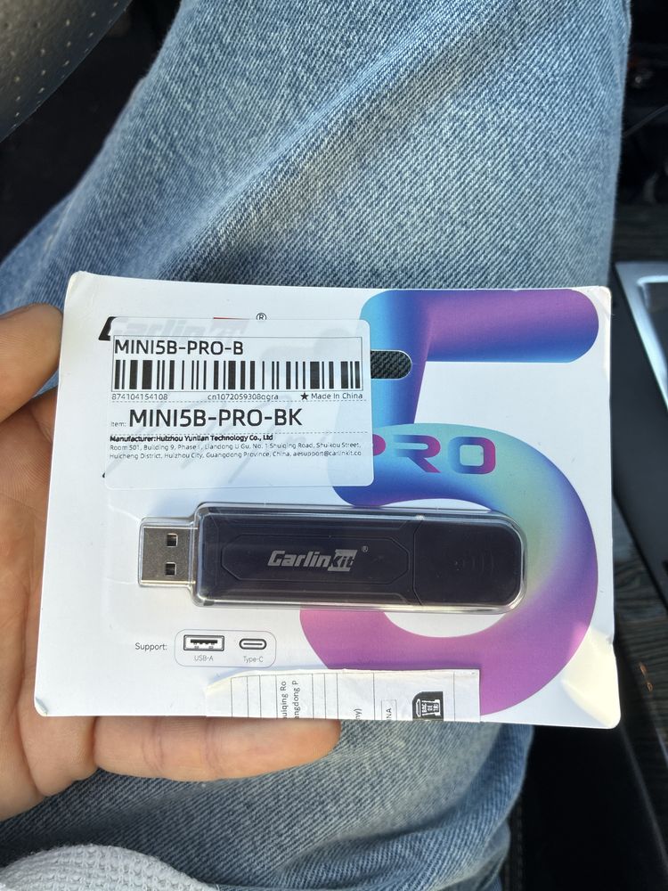 Carlin 5 Pro SE Mini устройство за безжичен Apple Carplay/Android Auto