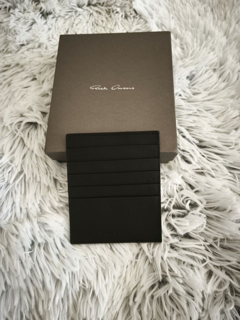 RICK OWENS кожен кардхолдър с кутия НОВ