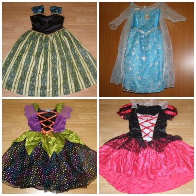 costum carnaval serbare ana, elsa, frozen, vrajitoare, scufita rosie