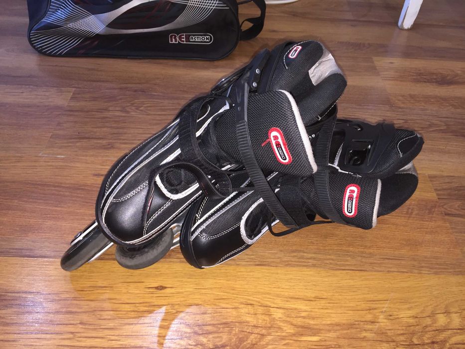 Роликовые Коньки ReAction R206M. Черного цвета.