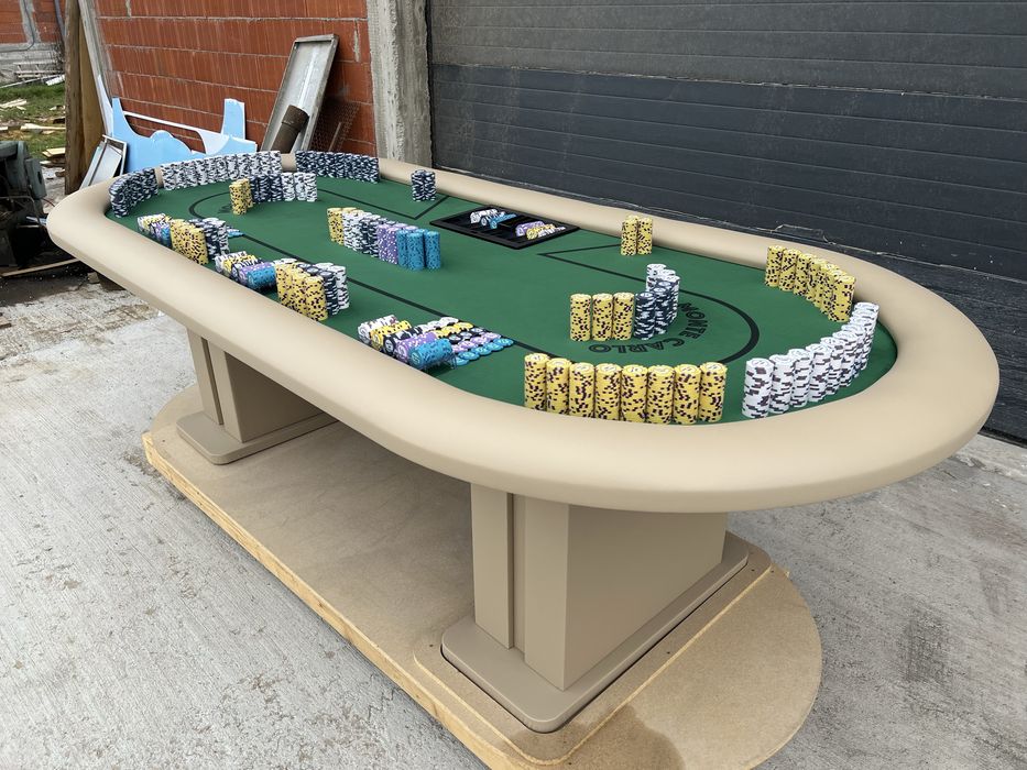 Masa Poker Monte Carlo + Jetoane Poker Ceramice Monte Carlo stoc